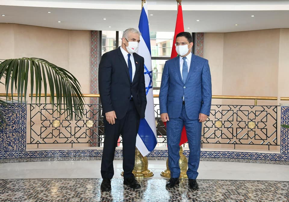 بوريطة يلتقي وزير الخارجيىة الإسرائيلي.. لابيد: شكرا على حفاوة الترحيب