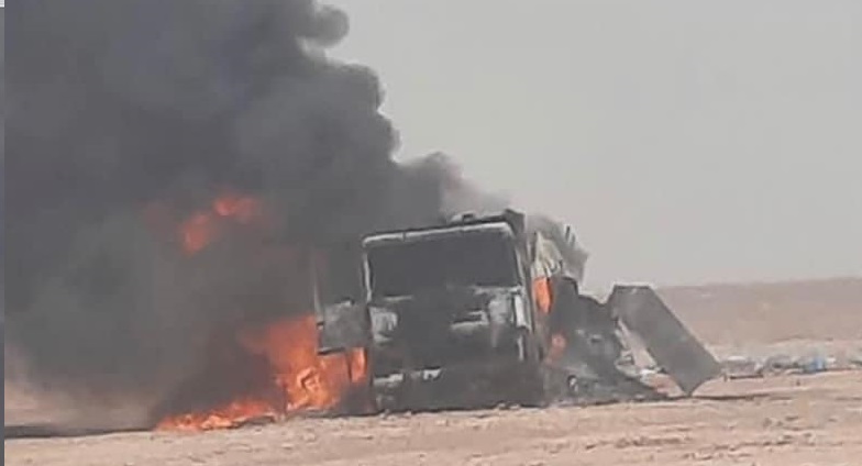 منتدى عسكري: شاحنة البوليساريو المحترقة تمثيلية للإيهام باضطراب المنطقة