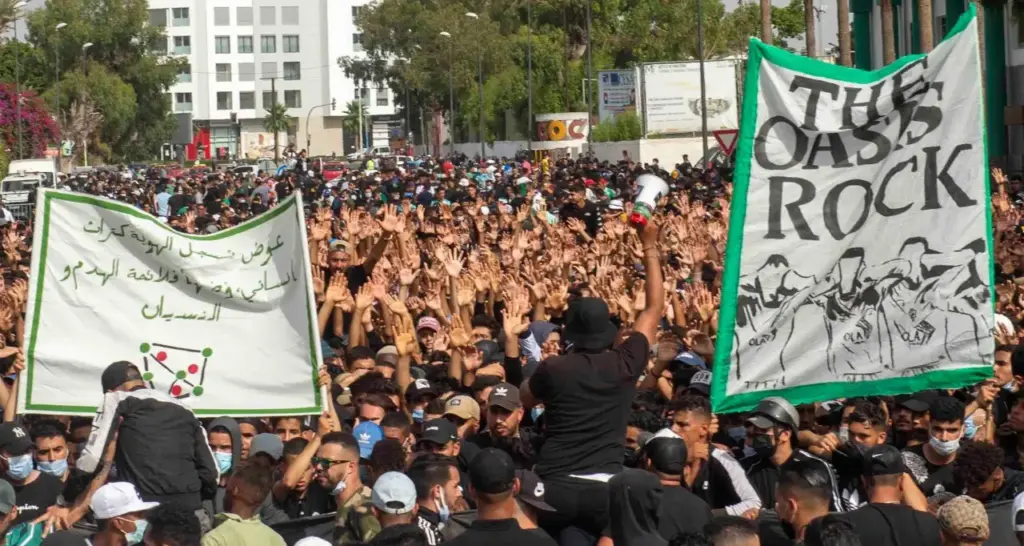 احتجاجات جماهير الرجاء