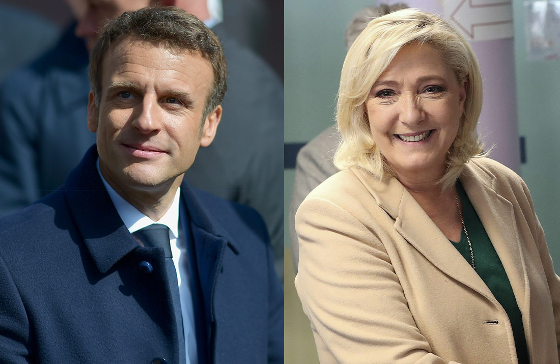 مارين لوبين وإيمانويل ماكرون يتأهلان للدور الثاني من الرئاسيات الفرنسية