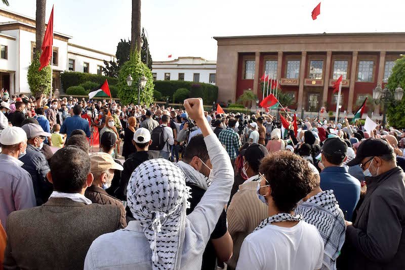 هيئات مغربية تدين قصف غزة ودعوات للتظاهر للمطالبة بقطع العلاقات مع اسرائيل