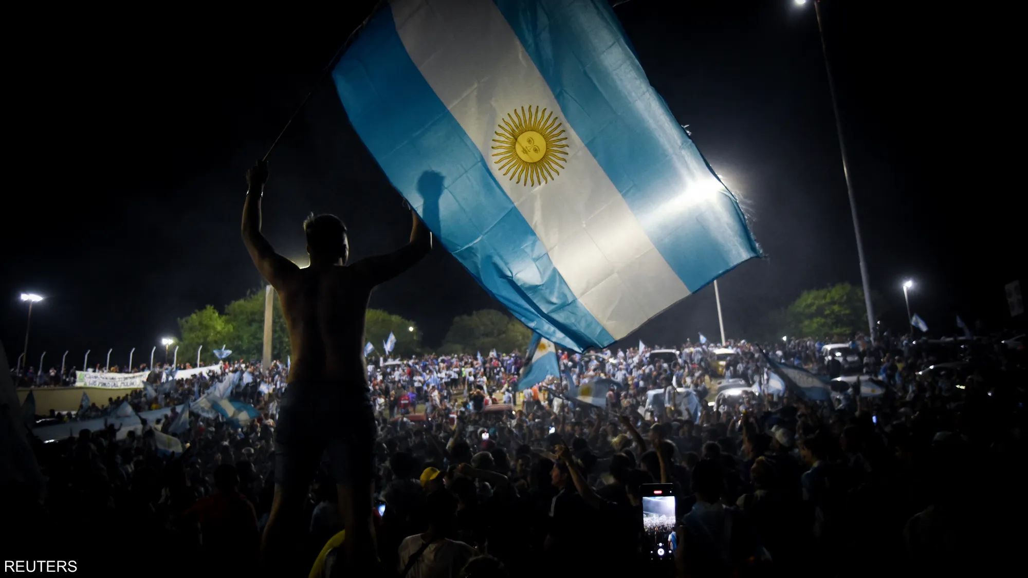 استقبال مهيب لمنتخب الأرجنتين بعد عودته