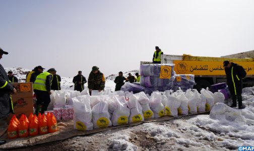المساعدات الإنسانية تصل المتضررين من الثلوج بتارودانت