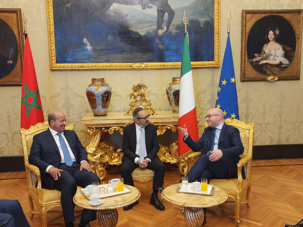 تعزيز التعاون الثنائي في صلب مباحثات بين رئيس مجلس المستشارين ورئيس مجلس النواب الإيطالي