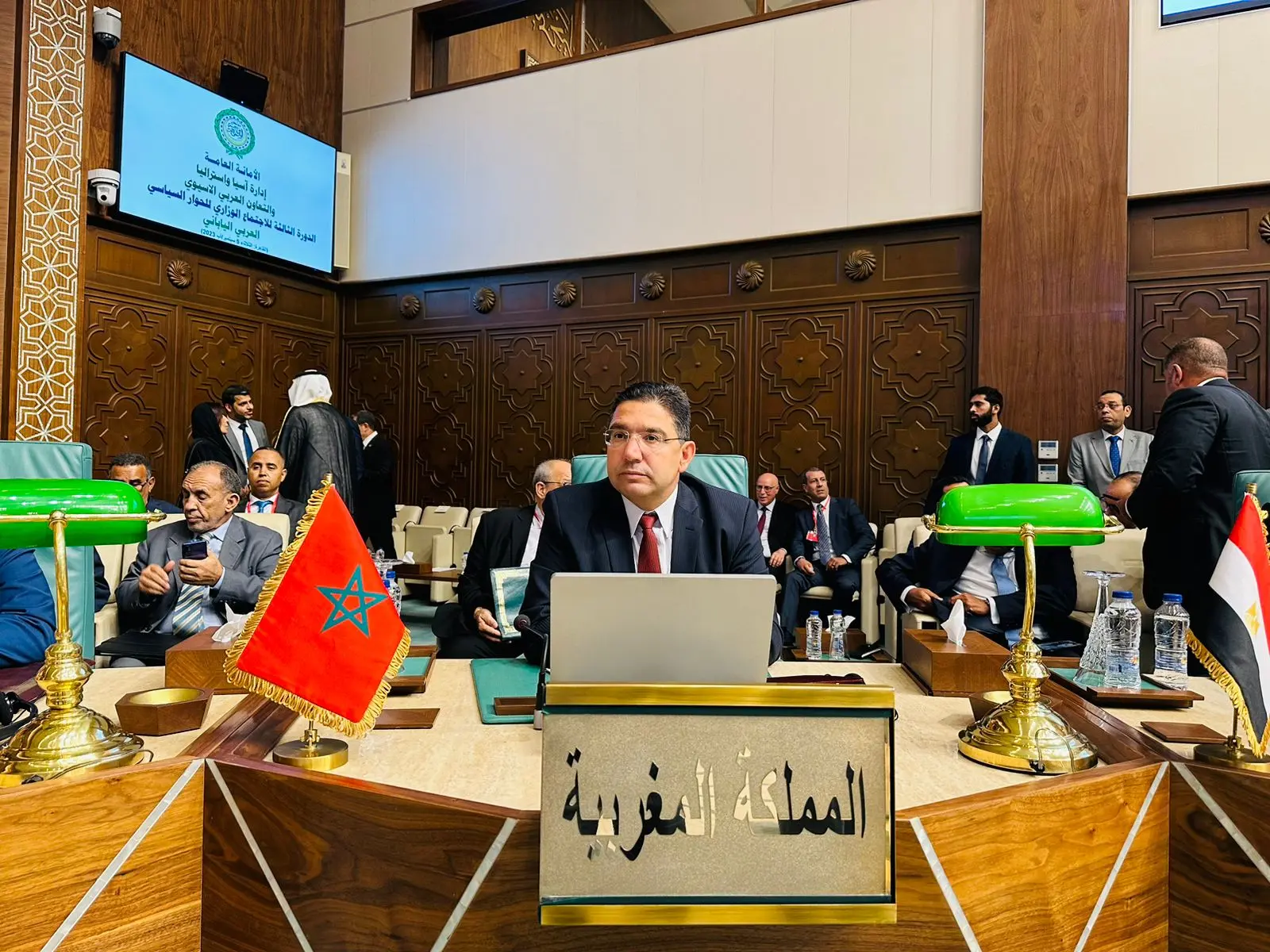 بوريطة يفتتح معرض وكالة بيت مال القدس بمقر الجامعة العربية