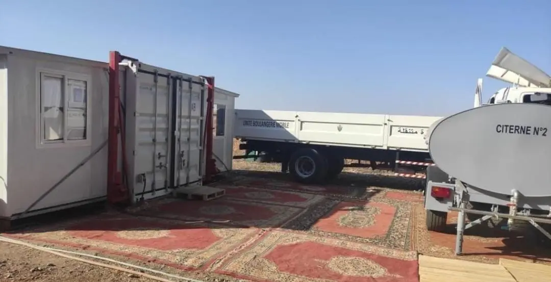 مديرية الأمن توفد مخبزتين متنقلتين لإمداد ضحايا الزلزال بـ8 آلاف خبزة يوميا
