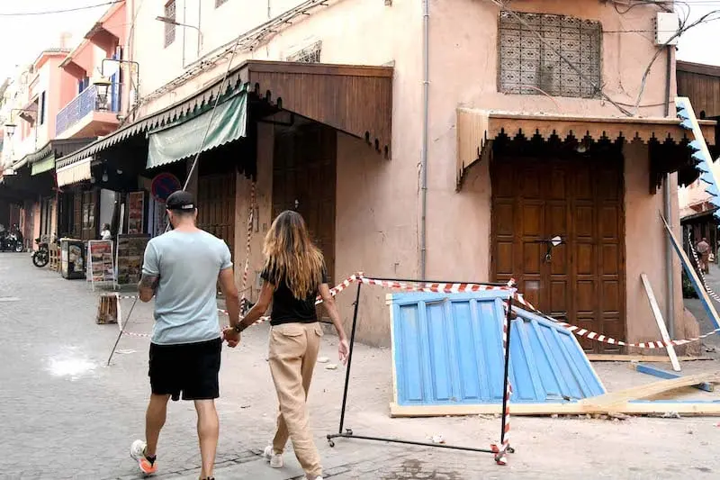 الهلع يستبدّ بقاطني المدينة العتيقة لمراكش خشية وقوع من انهيارات جديدة بعد الزلزال