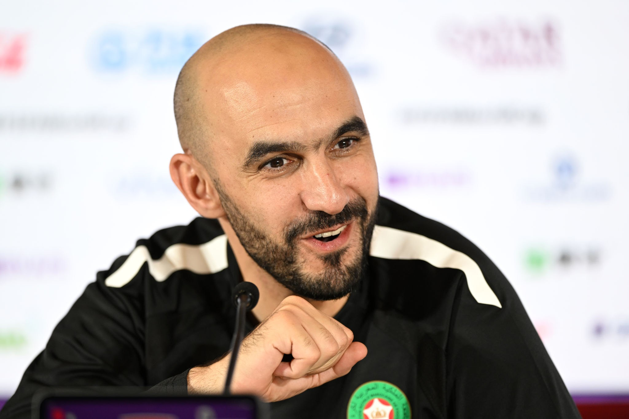 بعد الفوز على ليبيريا.. وليد الركراكي يثني على أداء الكعبي ويدافع عن حكيمي والنصيري