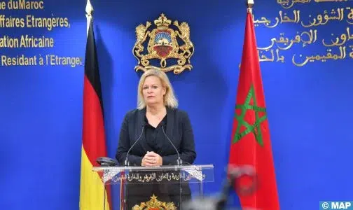 وزيرة الداخلية الألمانية: نتقاسم مع المغرب العديد من المصالح والتحديات المشتركة