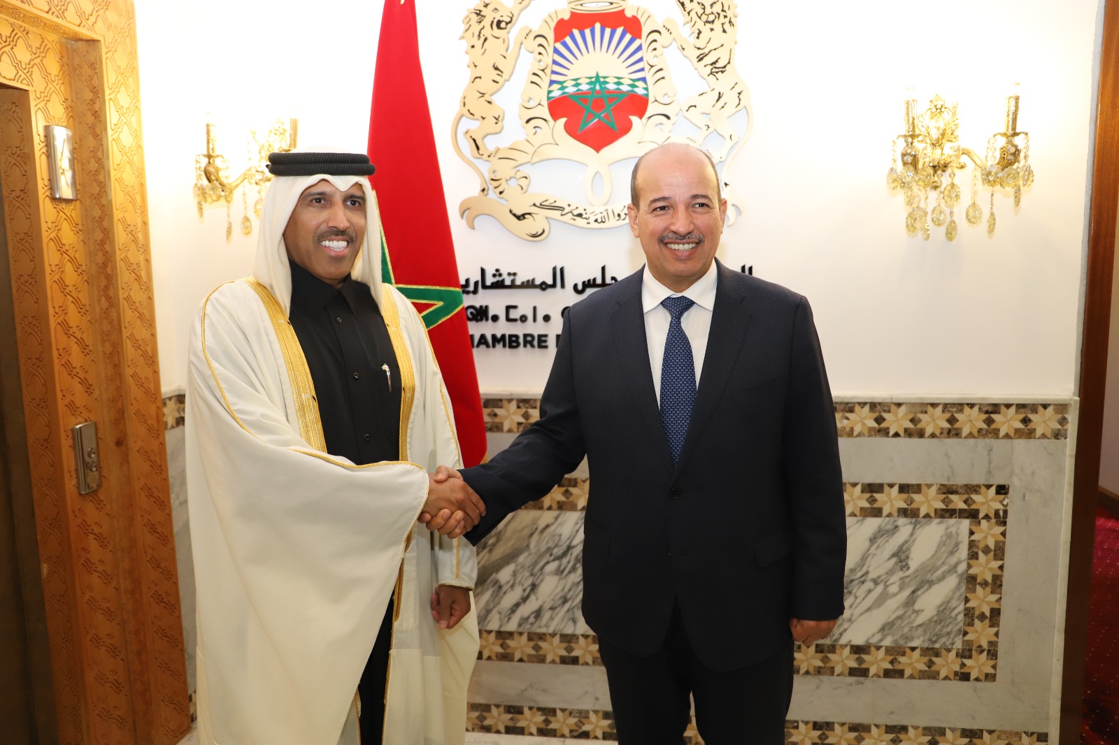 ميارة يستقبل رئيس جمعية الأمناء العامين للبرلمانات العربية