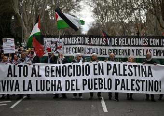 إسبانيا.. مظاهرات تطالب بحظر تجارة الأسلحة مع إسرائيل