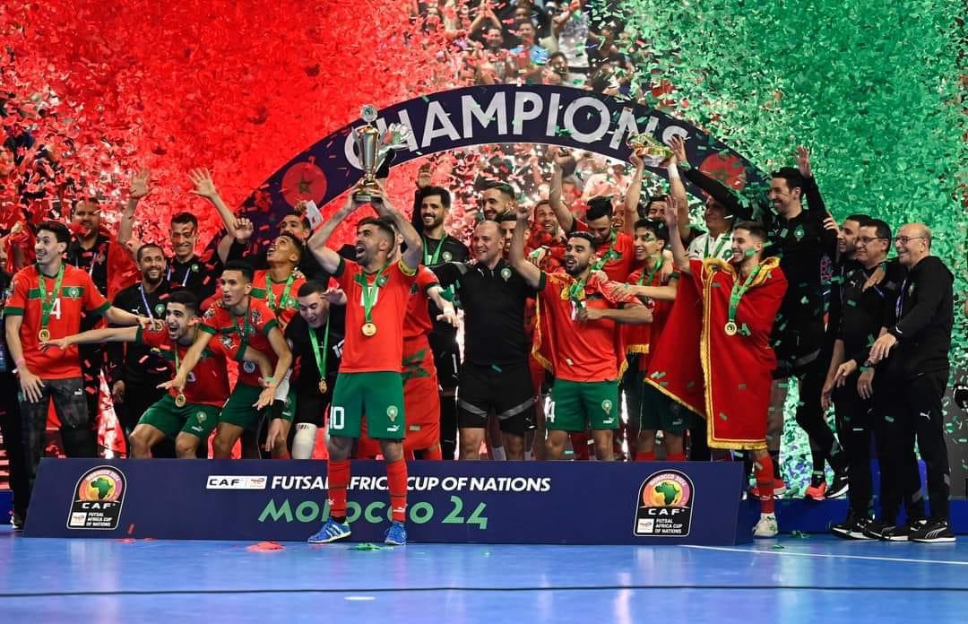 المنتخب المغربي يتوج بكأس إفريقيا لكرة القدم داخل القاعة