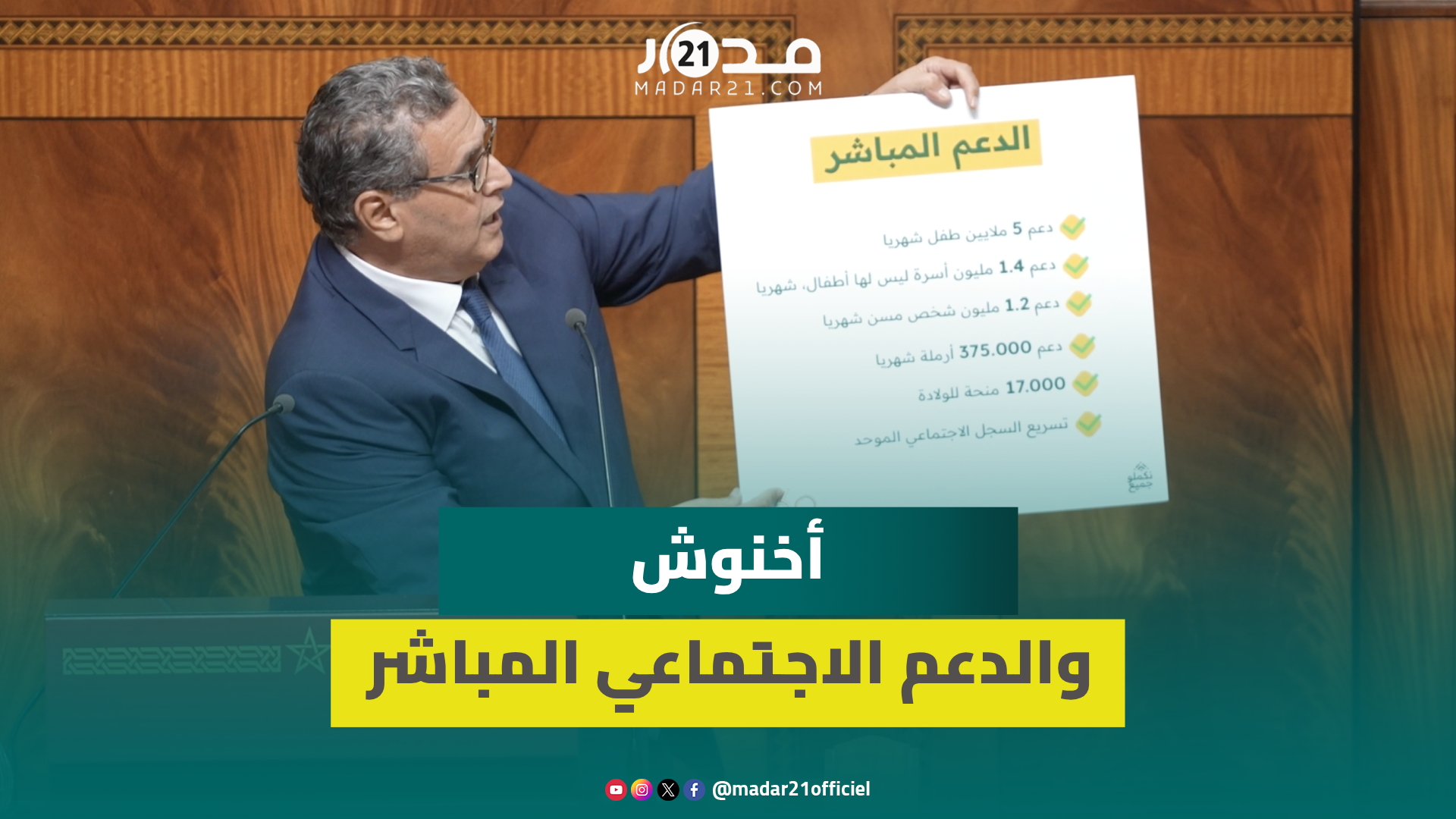 أخنوش أمام النواب البرلمانيين: الحكومة قامت بمجهود جبار بشأن الدعم الاجتماعي المباشر
