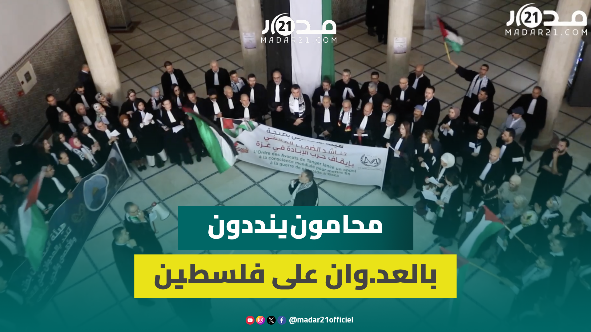 محامون مغاربة يتضامنون مع فلسط.ين ويحذرون من “برود” الحس الإنساني