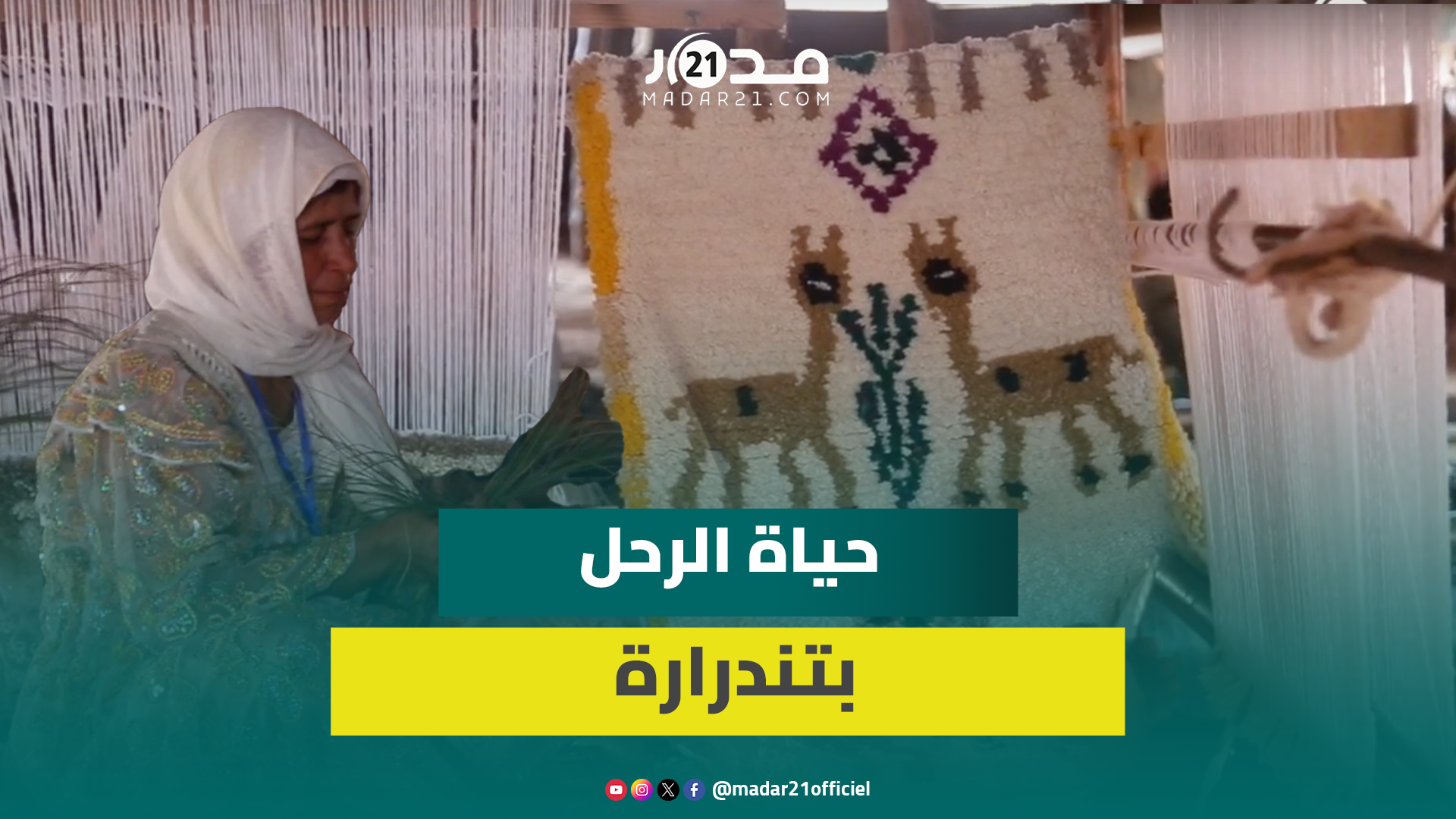 سيدات الرحل بتندرارة يقاومن شظف العيش وقسـ.اوة الحياة بغزل الصوف ونسج الزرابي التقليدية