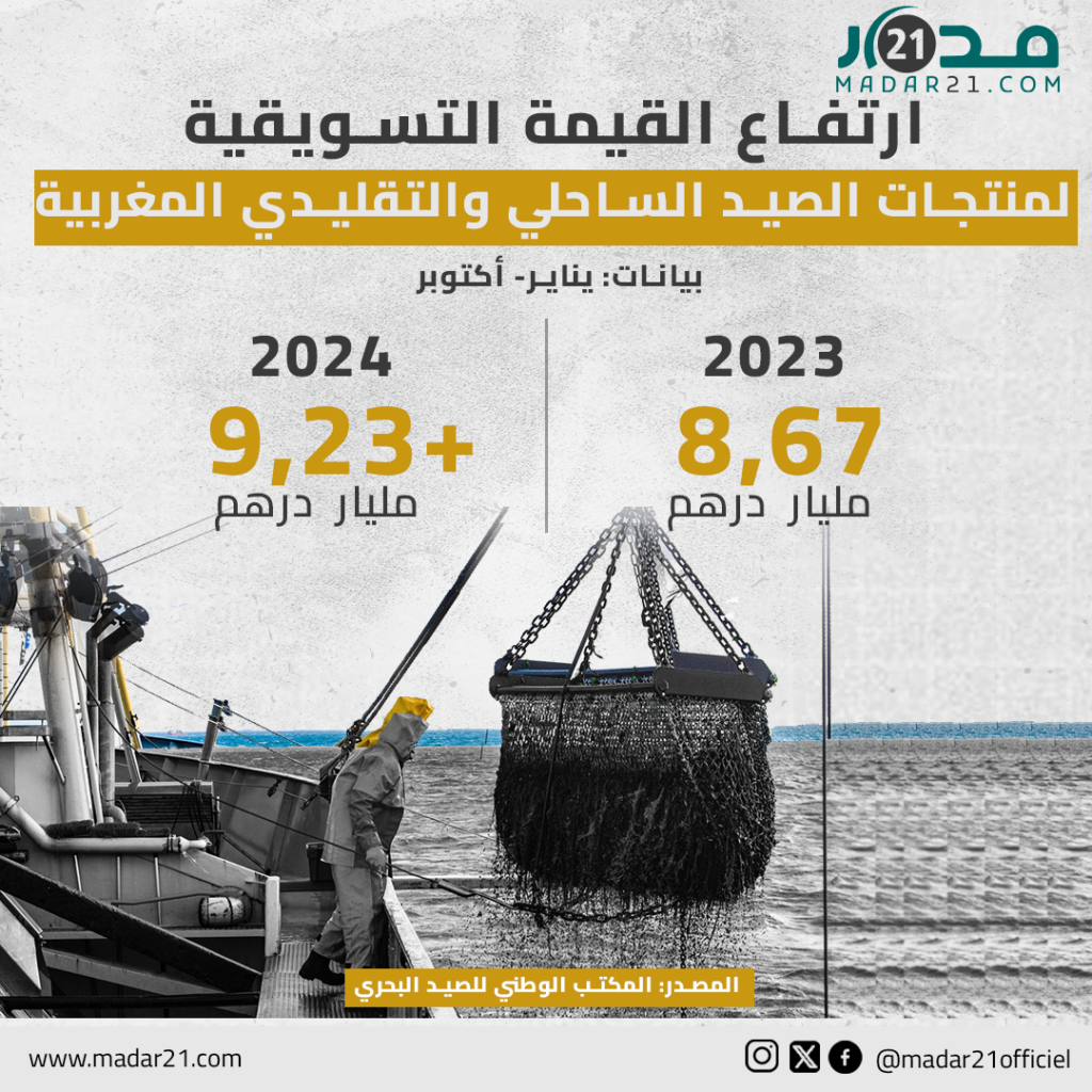 ارتفاع القيمة السوقية لمنتجات الصيد الساحلي والتقليدي المغربية