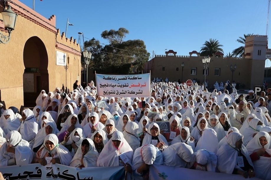 “حراك فجيج” يكمل عامه الأول والساكنة تتشبت برفض “خوصصة الماء”