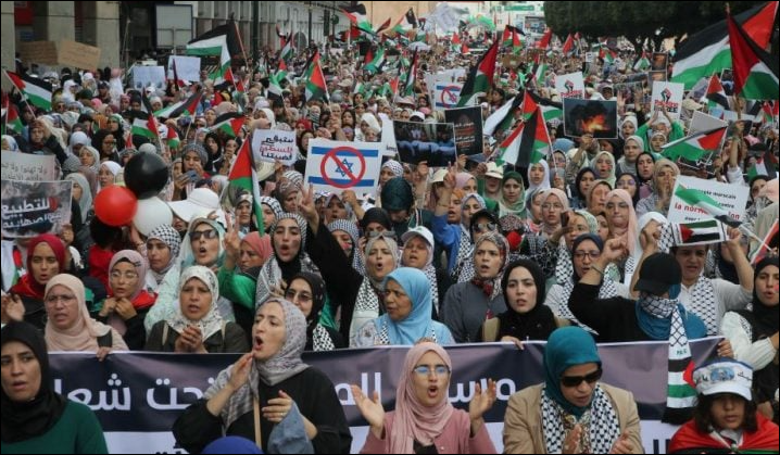 الرأي العام المغربي والقضية الفلسطينية.. 98% مع المقاومة و95% ضد التطبيع