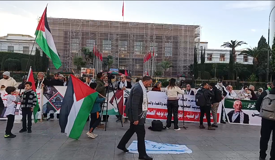 مغاربة يواصلون التضامن مع الغزيين بوقفات احتجاجية للأسبوع الـ65 تواليا