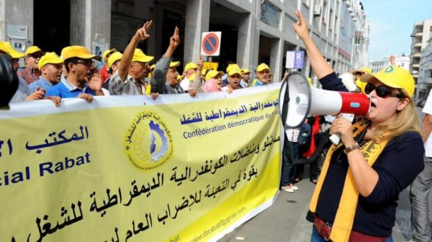 الكونفدرالية تنظم مسيرات جهوية ضد قانون الإضراب وإدماج كنوبس وإصلاح التقاعد