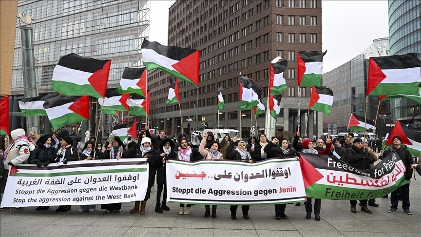 تظاهرة بألمانيا ضد خطة ترامب لتهجير الفلسطينيين