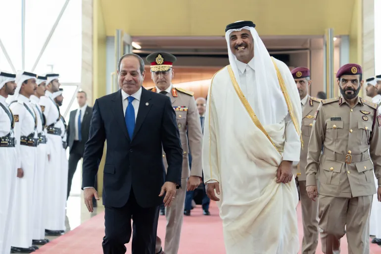 السيسي وقطر يرفضان تهجير الفلسطينيين