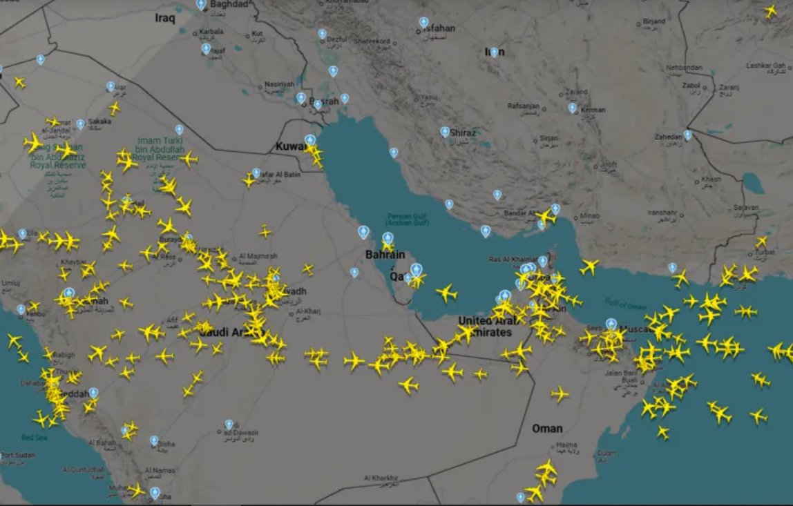 إغلاق الأجواء في قطر والبحرين والإمارات والكويت والعراق