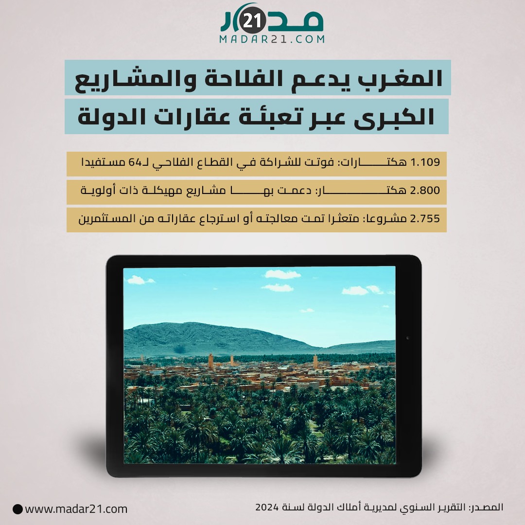 المغرب يدعم الفلاحة والمشاريع الكبرى عبر تعبئة عقارات الدولة
