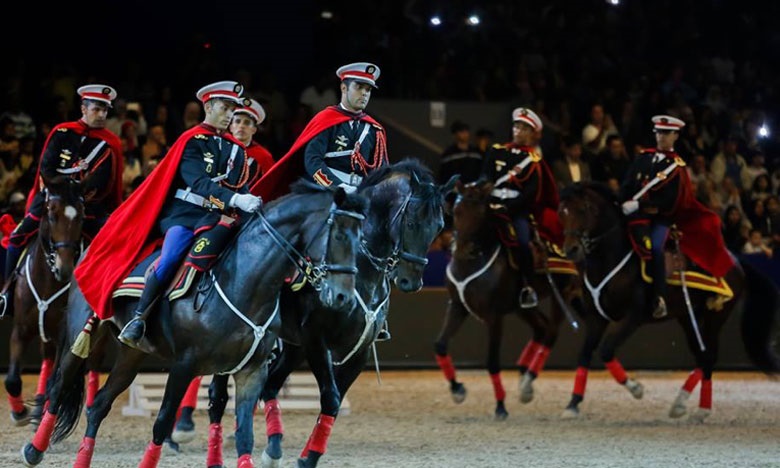 معرض الفرس.. الدرك الملكي يبرز فعالية فرقة الخيول