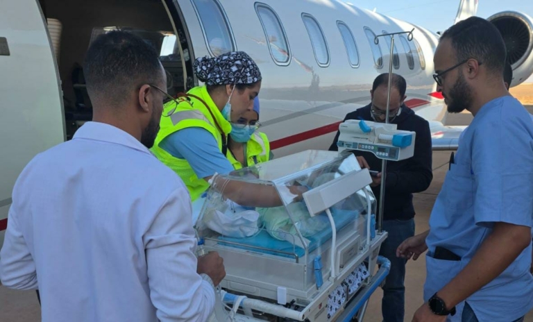 القطاع الصحي 18 نقل جوّي استعجالي لإنقاذ رضيع خدّيج من الراشيدية إلى الرباط