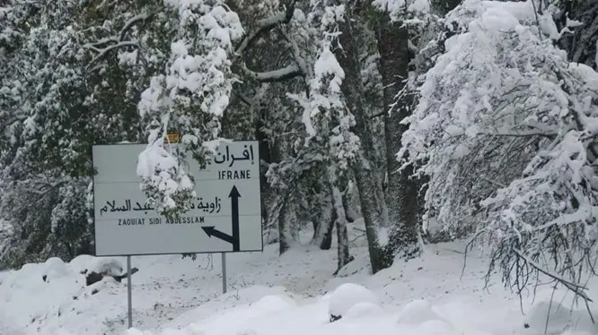 إفران تتوشّح ببهاء الشتاء وتأسر القلوب بسحر الطبيعة