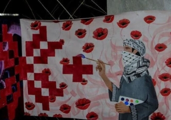 “غزة بالألوان بتحكي”.. معرض يكشف كيف يقاوم الأطفال الإبادة بالفن