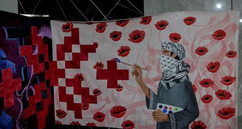 “غزة بالألوان بتحكي”.. معرض يكشف كيف يقاوم الأطفال الإبادة بالفن