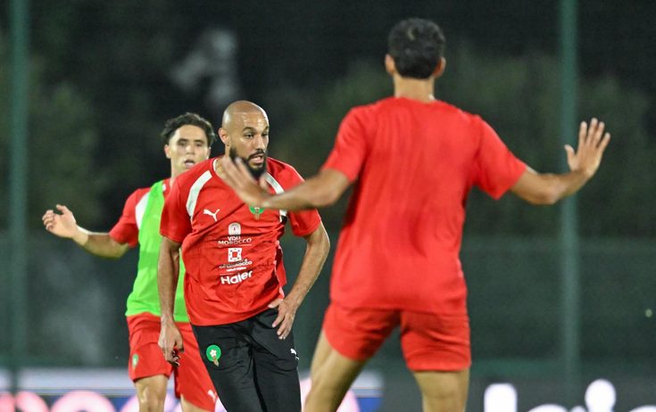 المنتخب المغربي يجري آخر حصة تدريبية