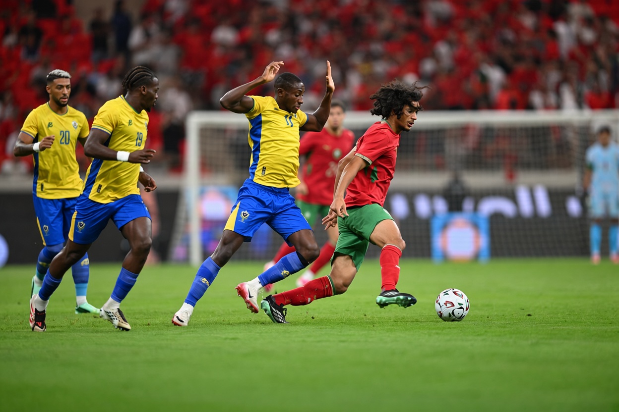 المنتخب المغربي يفتتح تصفيات “الكان” بثنائية نظيفة في شباك الغابون