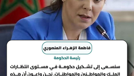 المنصوري: سنسعى لتشكيل حكومة في مستوى انتظارات الملك والمواطنين