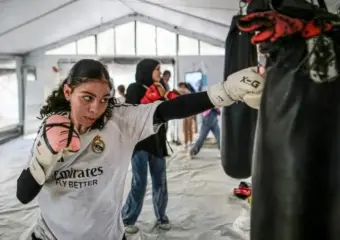 ملاكمة في خيمة.. فتيات غزة يتحدين الحرب ونقص الإمكانات